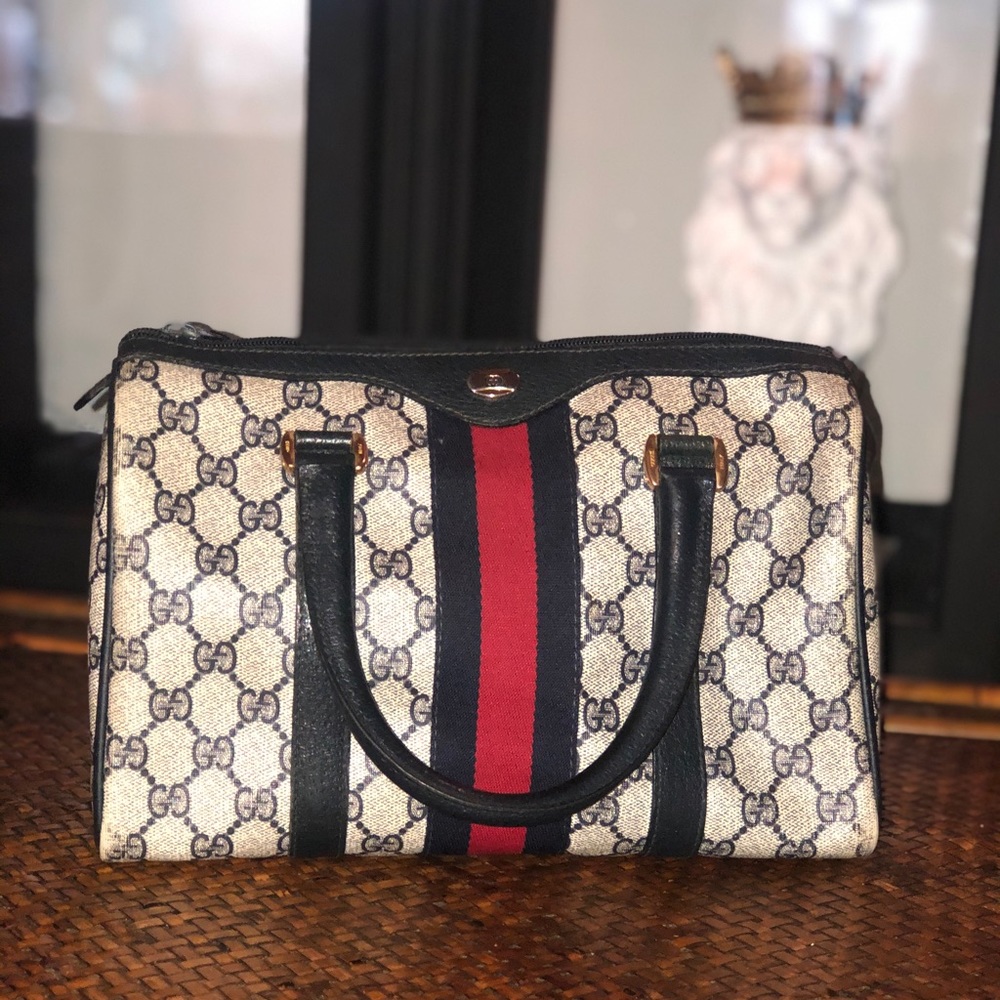 Gucci Boston canvas bag
